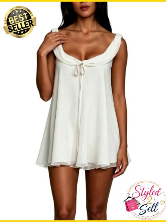 Other - Women Chiffon Babydoll Pajama Set Sleeveless Backless Lounge Shorts